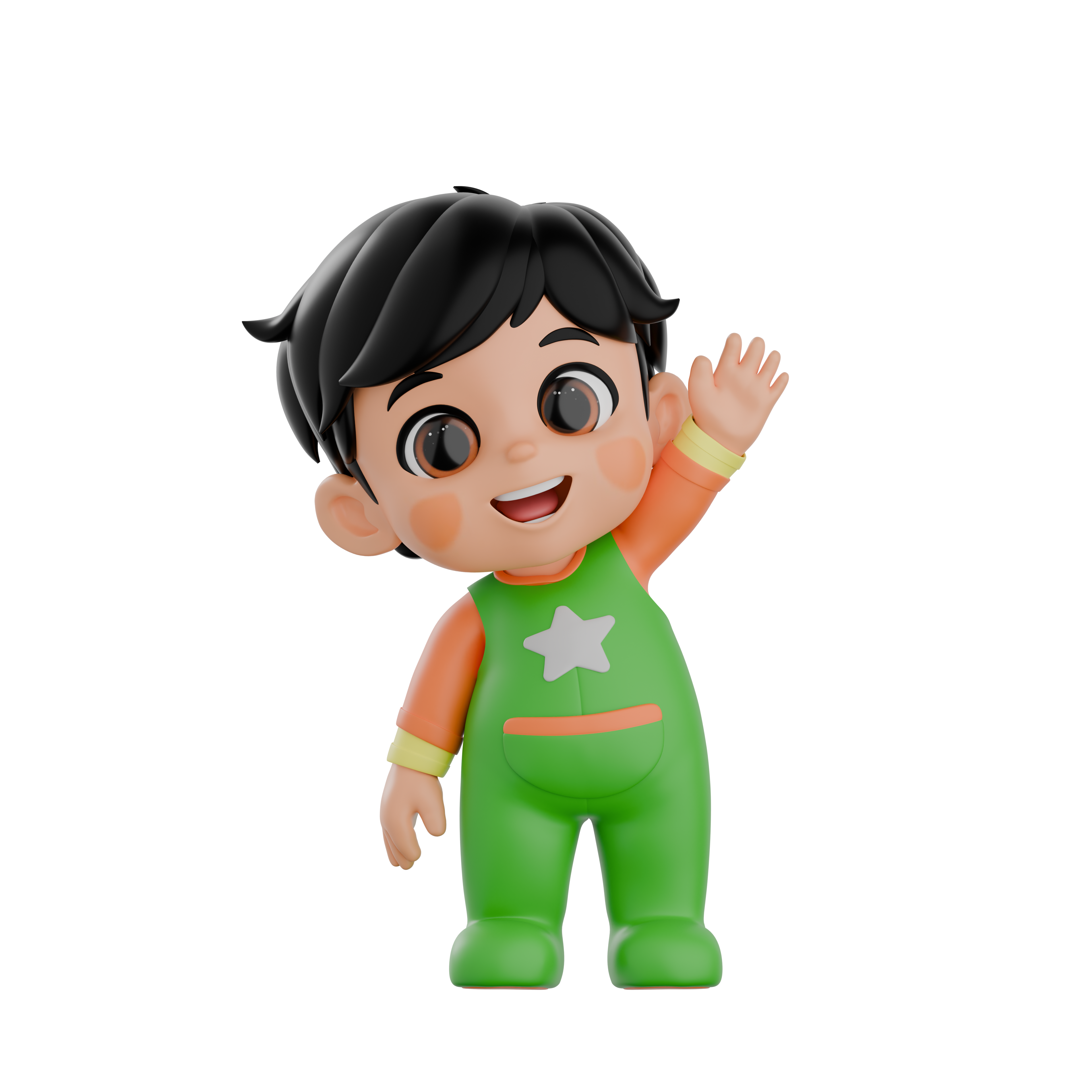 Baby Mo waving